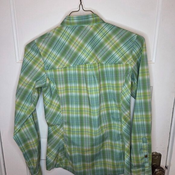 Eastern Mountain Sports Women's Green Plaid Button down shirt - Size -XS - Picture 2 of 3